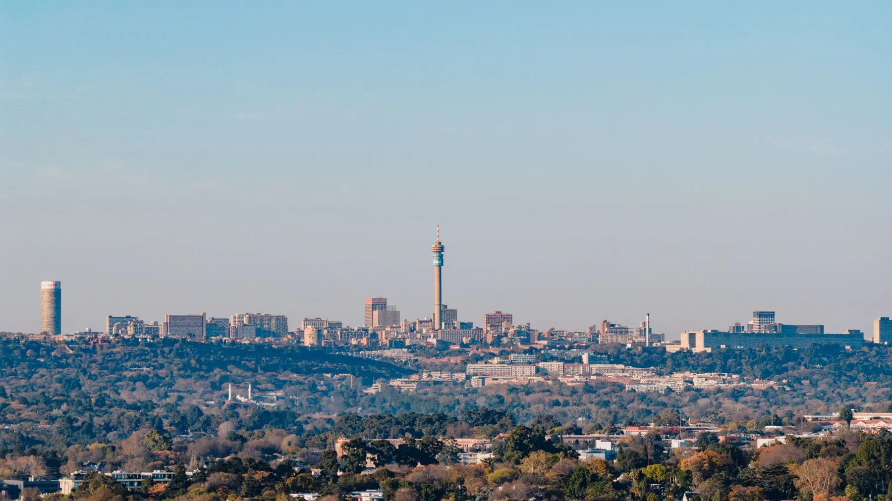 The Johannesburg skyline with the Hillbrow Tower